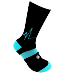 Bamboo Athletic Sport Pro Crew Socks in Black & Blue