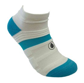 Bamboo Athletic Sport Pro Ankle Socks in Orange & Blue